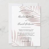 Graceful Palms Hochzeit Einladung (Vorderseite)