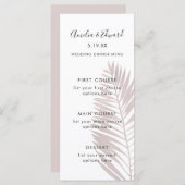 Graceful Palms Wedding Menu Card Menükarte (Vorne/Hinten)