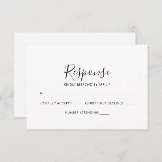 Graceful Palms Wedding Rsvp Card (Vorne/Hinten)
