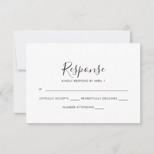 Graceful Palms Wedding Rsvp Card Karte (Vorderseite)