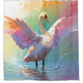 Graceful Pastel Elegance Duschvorhang (Vorderseite)