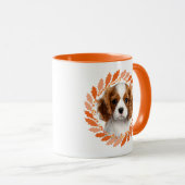 Graceful Pastel Orange Cavalier | Custom Christmas Tasse (VorderseiteRechts)