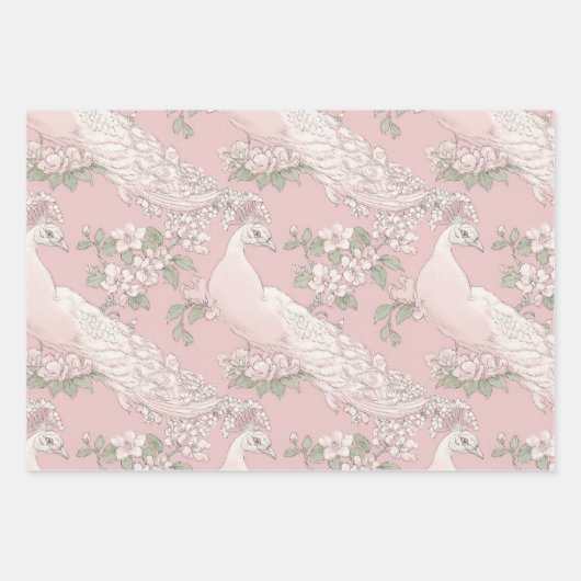 Graceful Peacock ornament Geschenkpapier Set (Vorderseite 2)