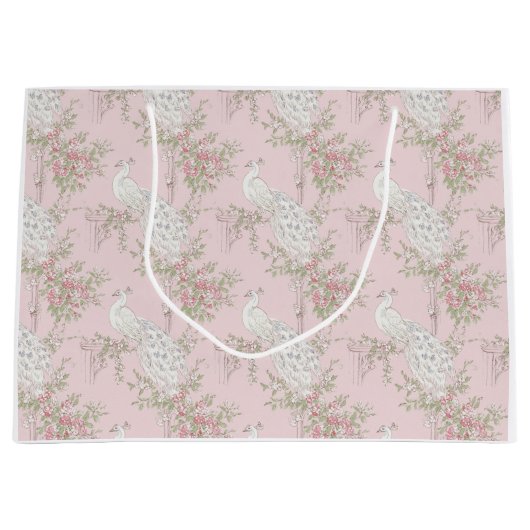 Graceful Peacock ornament Große Geschenktüte (Vorderseite)