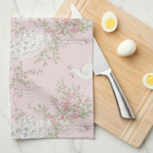 Graceful Peacock ornament Kitchen Towels