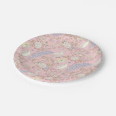 Graceful Peacock ornament Paper Plate Pappteller (Schrägansicht)