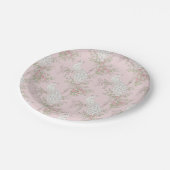 Graceful Peacock ornament Paper Plate Pappteller (Schrägansicht)