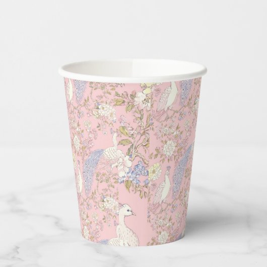 Graceful Peacock ornament Pappbecher (Links)