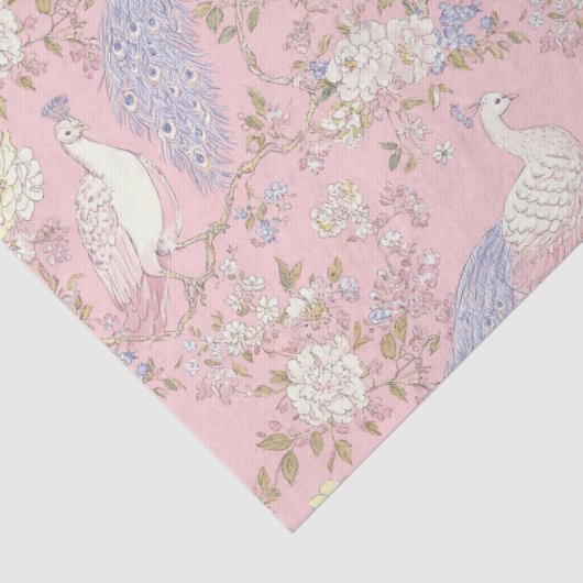 Graceful Peacock ornament Seidenpapier (Detail)