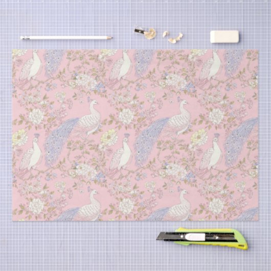 Graceful Peacock ornament  Seidenpapier (Handwerk)