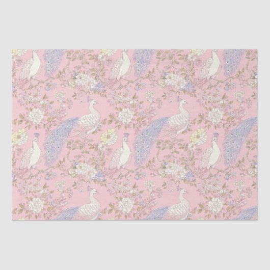 Graceful Peacock ornament  Seidenpapier (Vorderseite)