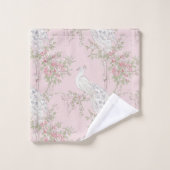 Graceful Peacock ornament Towel Badhandtuch Set (Waschlappen)