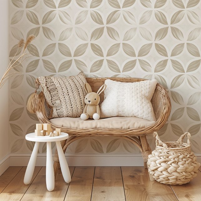 Graceful Petals - Beige & Creme Minimalistisch Tapete (Von Creator hochgeladen)