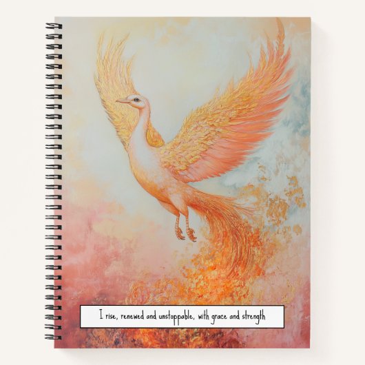 Graceful Phoenix Journal Notizblock (Vorderseite)