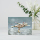 Graceful Rat Skaten Postcard Postkarte (Stehend Vorderseite)