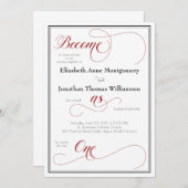 Graceful Red wird als eine Christliche Hochzeitska (Vorne/Hinten)