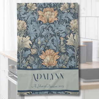 Graceful Retro Blume Altersvorsorge Geschenke für  Geschirrtuch