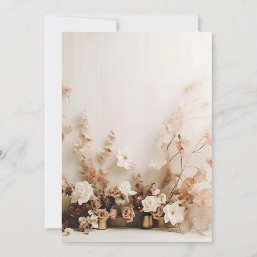 Graceful Romance Wedding Invitation Einladung (Rückseite)