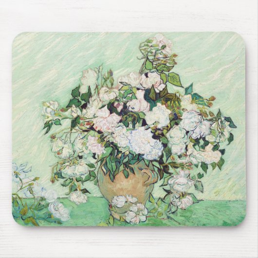 Graceful Rose in einer Vase von Vincent van Gogh Mousepad (Vorne)