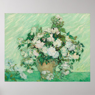 Graceful Rose in einer Vase von Vincent van Gogh Poster