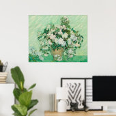 Graceful Rose in einer Vase von Vincent van Gogh Poster (Heimbüro)