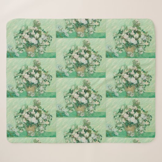 Graceful Rose in einer Vase von Vincent van Gogh Sherpadecke (Vorderseite (Horizontal))