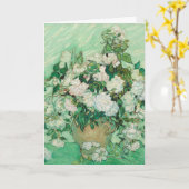 Graceful Roses in a Vase by Vincent van Gogh Karte (Gelbe Blume)