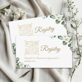 Graceful Rustic Bridal Shower Invite with Eucalypt Begleitkarte