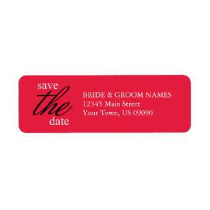 Graceful Save the Date Address Labels (rot)
