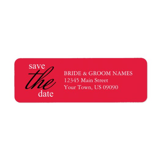 Graceful Save the Date Address Labels (rot) (Vorne)