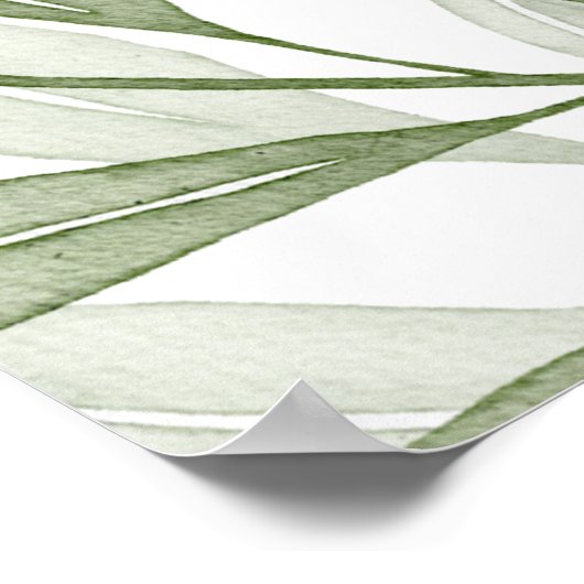 Graceful Scripture Art - John 3 16 Olive Branch Poster (Ecke)