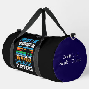 Graceful Scuba Diver in Underwater Bliss Duffle Bag