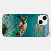 Graceful Sea Turtle Case-Mate iPhone Hülle (Rückseite (Horizontal))