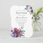 Graceful Segen Aquarellfarben Bläsertaufen Einladu Einladung (Stehend Vorderseite)