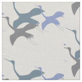 Graceful Skies: Bluish Whoope Crane Stoff (Nahaufnahme)