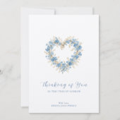 Graceful Soft Blue Tones Floral Heart Sympathy (Vorderseite)