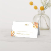 Graceful spring wedding adorned with orange flower platzkarte (Vorderseite)