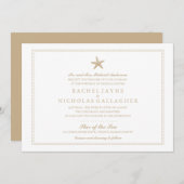 Graceful Starfish | Hochzeit Einladung (Vorne/Hinten)