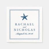 Graceful Starfish | Hochzeit Serviette (Vorderseite)