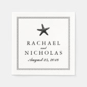 Graceful Starfish | Hochzeit Serviette (Vorderseite)