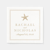 Graceful Starfish | Hochzeit Serviette (Vorderseite)