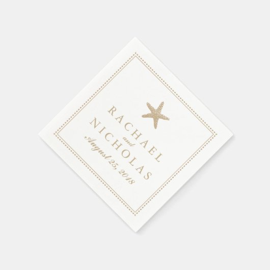 Graceful Starfish | Hochzeit Serviette (Ecke)