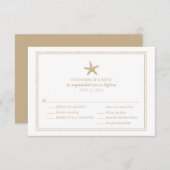 Graceful Starfish | HochzeitsrSVP RSVP Karte (Vorne/Hinten)