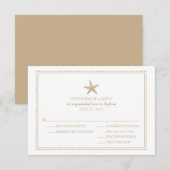 Graceful Starfish | HochzeitsrSVP RSVP Karte (Vorne/Hinten)