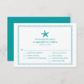 Graceful Starfish | HochzeitsrSVP RSVP Karte (Vorne/Hinten)