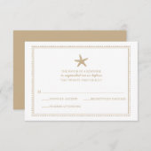 Graceful Starfish | HochzeitsrSVP RSVP Karte (Vorne/Hinten)
