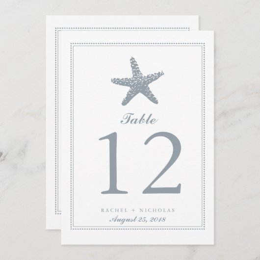 Graceful Starfish | TISCHNUMMER (Vorne/Hinten)