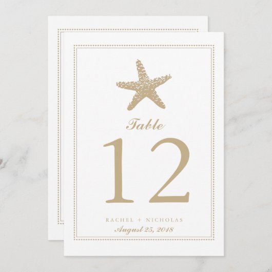 Graceful Starfish | TISCHNUMMER (Vorne/Hinten)