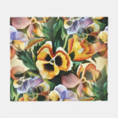 Graceful Stylish Gorgeous Vintag Pattern Stiefmütt Fleecedecke (Vorderseite (Horizontal))