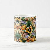 Graceful Stylish Gorgeous Vintag Pattern Stiefmütt Kaffeetasse (Mittel)